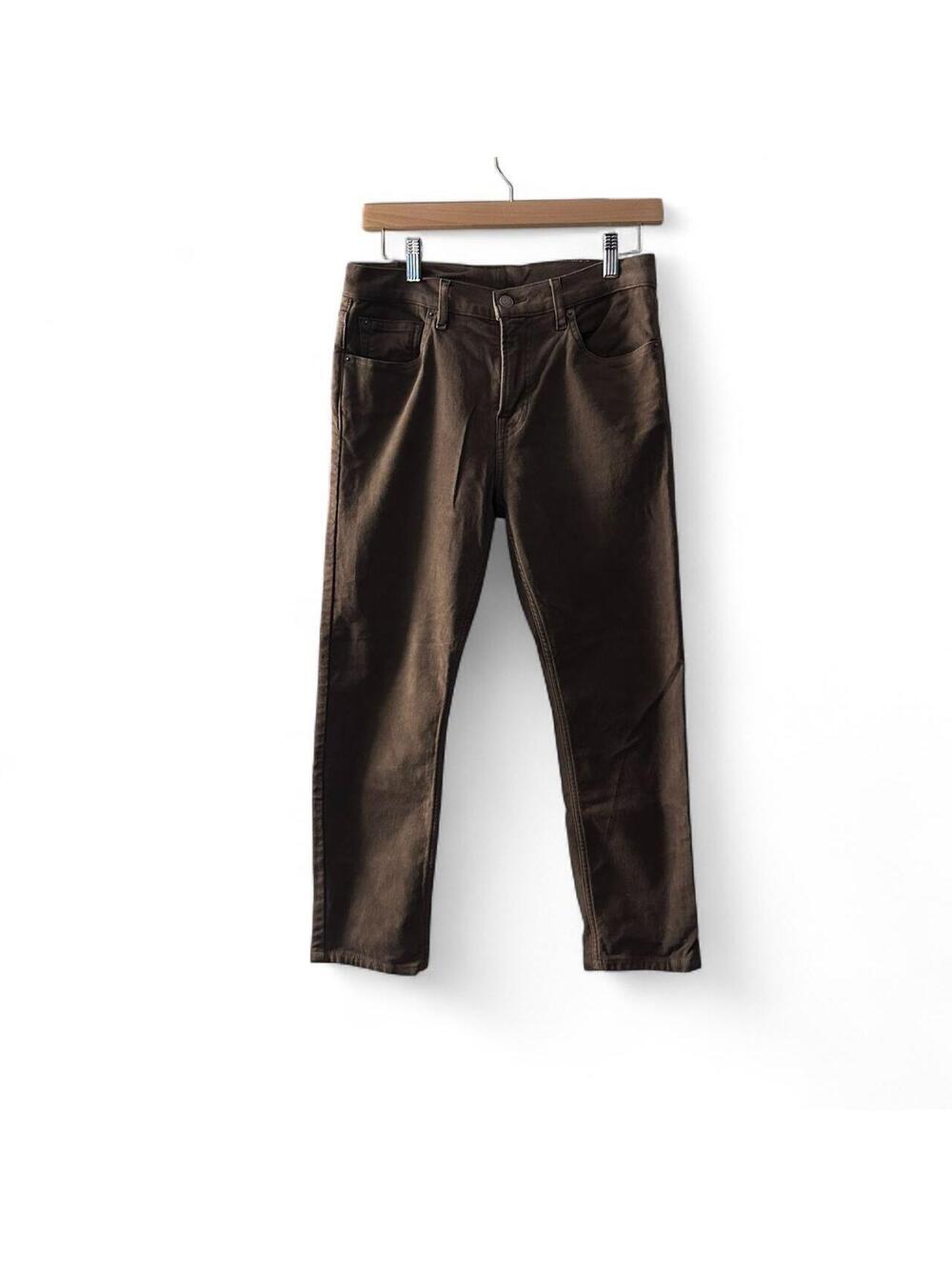 Seven7 Brown High Rise Straight Leg Jeans Size 26 Stretch Denim